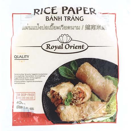 ROYAL ORIENT, RICE PAPER FOR SPRING ROLL 22CM, 400G BÁNH TRÁNG CHẢ GIỜ