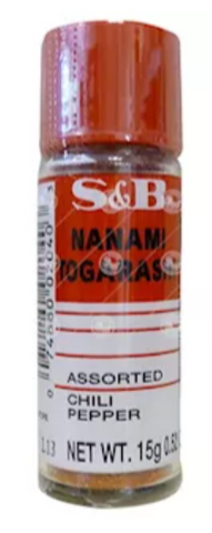 S&B, SHICHIMI TOGARASHI CHILI POWDER 15G