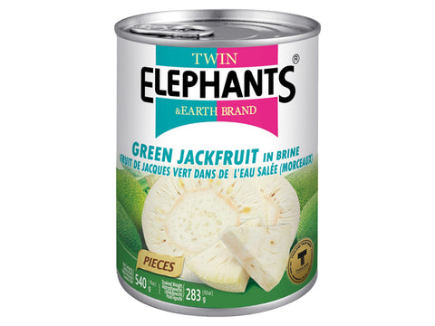 TWIN ELEPHANTS, YOUNG JACKFRUIT IN BRINE 540G