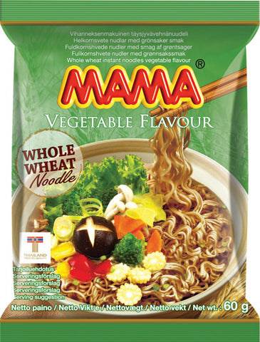 MAMA, WHOLE WHEAT NOODLE VEGETABLE 60G