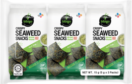 Bibigo, Crispy Seaweed Snacks 3x5g, 3 FLAVOURS