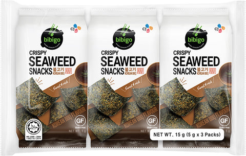 Bibigo, Crispy Seaweed Snacks 3x5g, 3 FLAVOURS