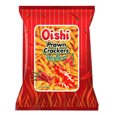 Oishi, prawn crackers, original or spicy, 60g